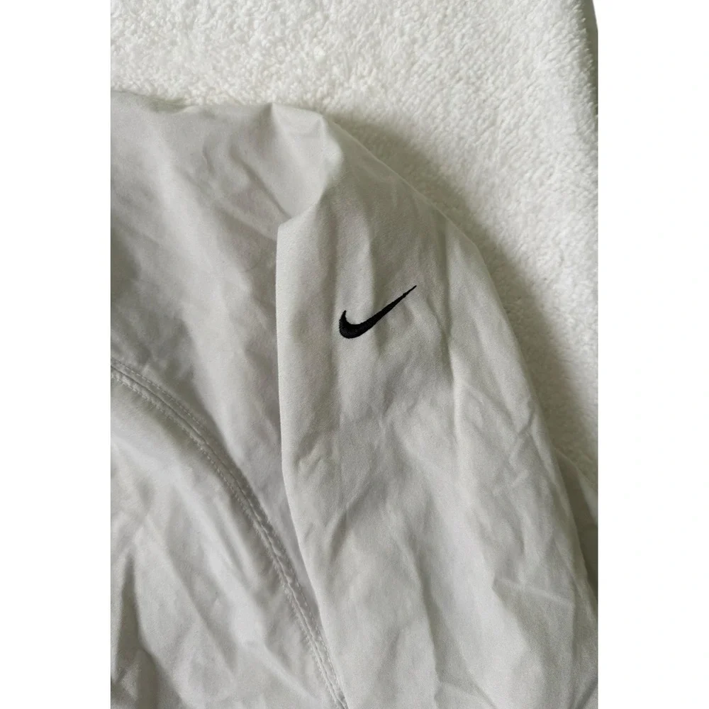 Vintage Nike Jacket Men's Size 2XL Beige Wind Shirt Long Sleeve Windbreaker Y2k